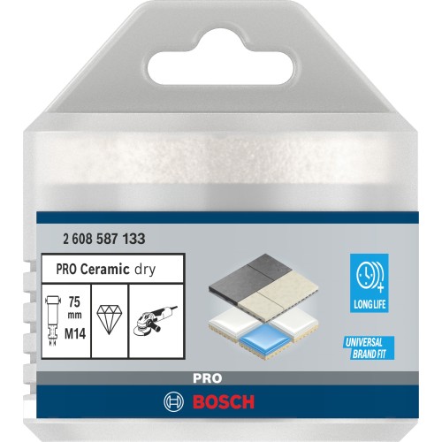 Corona en seco PRO Ceramic dry, 75 x 35 x 22,23 mm