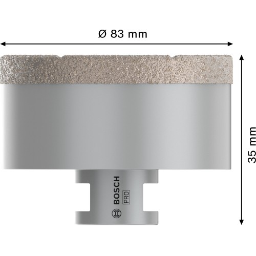 Corona en seco PRO Ceramic dry, 83 x 35 x 22,23 mm
