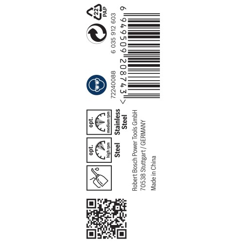 Broca helicoidal PRO Stainless Steel HSS-Co, 3,6 x 39 x 70 mm, 10 unidades