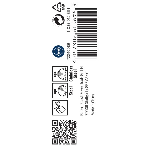Broca helicoidal PRO Stainless Steel HSS-Co, 3,7 x 39 x 70 mm, 10 unidades