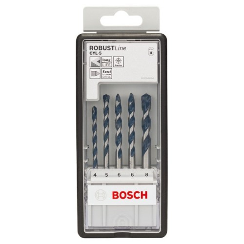 Set de brocas para hormigón Robust Line CYL-5, 5 unidades, de 4 - 8 mm