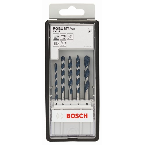Set de brocas para hormigón Robust Line CYL-5, 5 unidades, de 4 - 8 mm