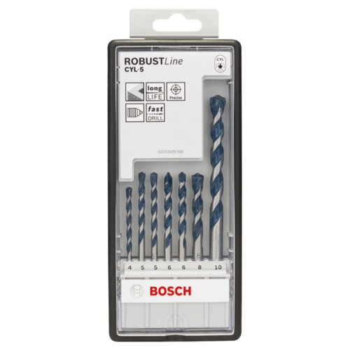 Set de brocas para hormigón Robust Line CYL-5, 7 unidades, de 4 - 10 mm