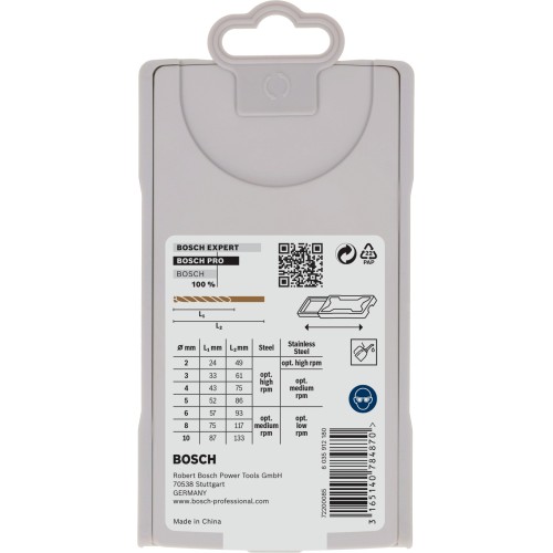 Set de brocas helicoidales PRO Metal HSS-G, 7 uds.