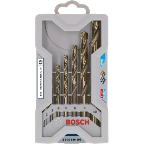Set de brocas helicoidales PRO Metal HSS-G, 7 uds.