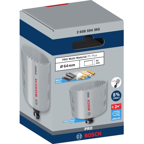Sierra de corona PRO Multi Material PC Plus, 64 mm
