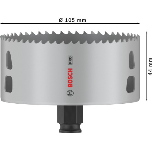 Sierra de corona PRO Multi Material PC Plus, 105 mm