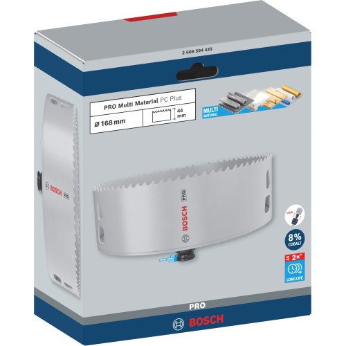 Sierra de corona PRO Multi Material PC Plus, 168 mm
