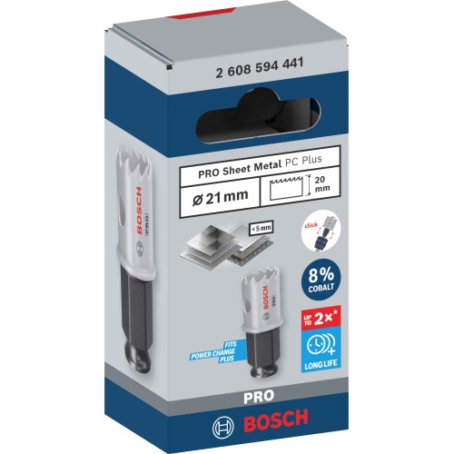 Sierra de corona PRO Sheet Metal PC Plus, 21 mm