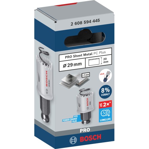 Sierra de corona PRO Sheet Metal PC Plus, 29 mm
