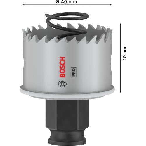 Sierra de corona PRO Sheet Metal PC Plus, 40 mm