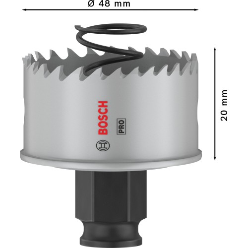 Sierra de corona PRO Sheet Metal PC Plus, 48 mm
