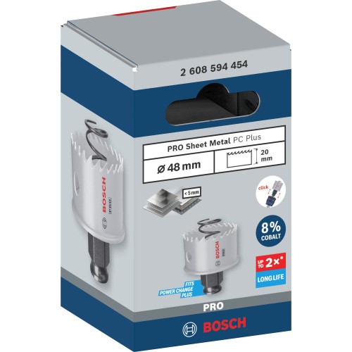 Sierra de corona PRO Sheet Metal PC Plus, 48 mm