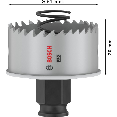 Sierra de corona PRO Sheet Metal PC Plus, 51 mm