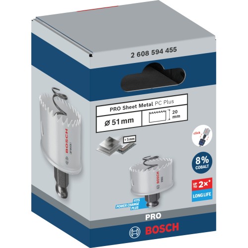 Sierra de corona PRO Sheet Metal PC Plus, 51 mm