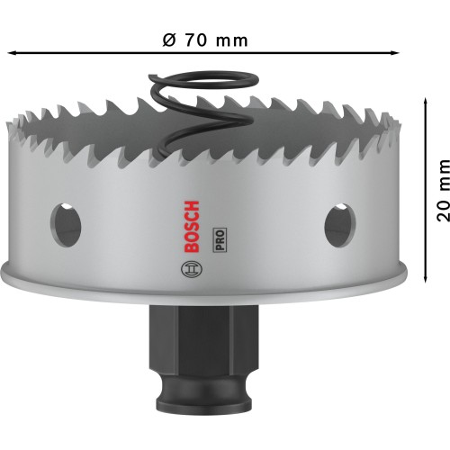 Sierra de corona PRO Sheet Metal PC Plus, 70 mm