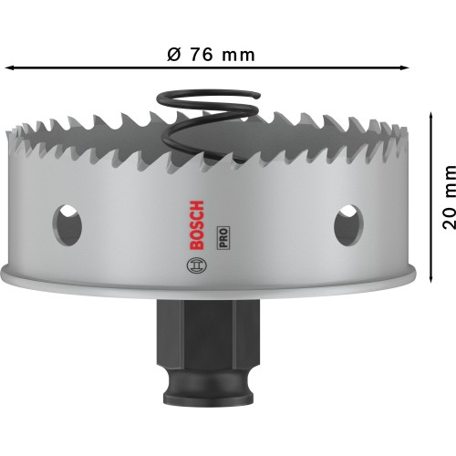 Sierra de corona PRO Sheet Metal PC Plus, 76 mm