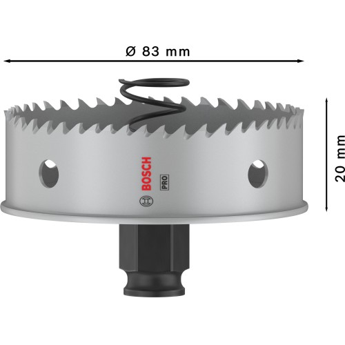 Sierra de corona PRO Sheet Metal PC Plus, 83 mm
