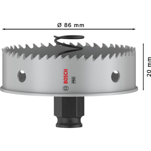 Sierra de corona PRO Sheet Metal PC Plus, 86 mm