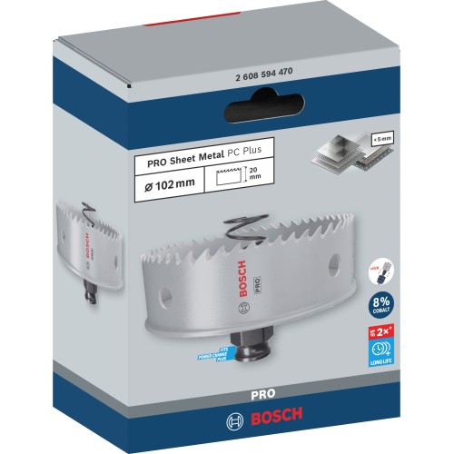 Sierra de corona PRO Sheet Metal PC Plus, 102 mm