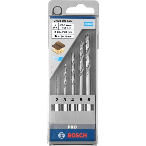 Sets de brocas para madera PRO Wood HSS, 5 uds.