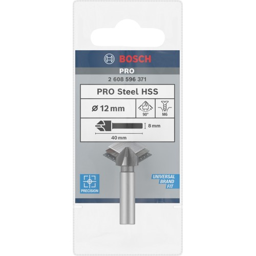 Broca avellanadora PRO Steel HSS, 12 x 40 mm, M6