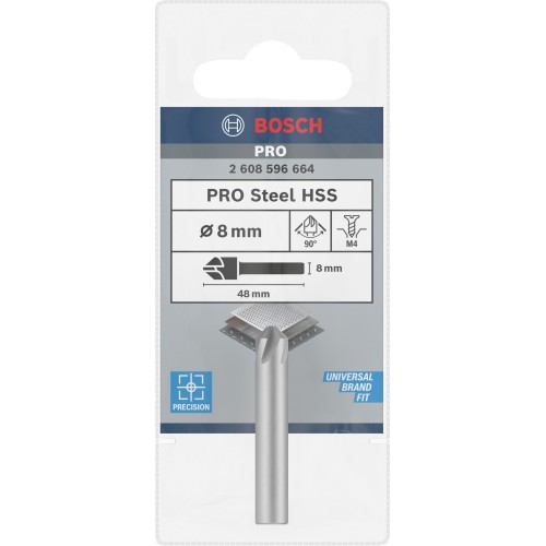 Broca avellanadora PRO Steel HSS, 8 x 48 mm, M4