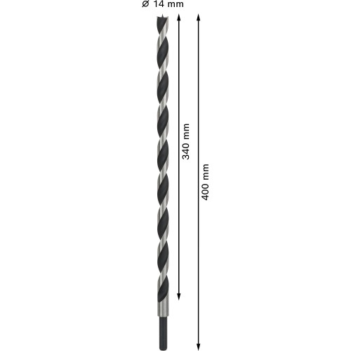 Broca para madera PRO Wood, 14 x 340 x 400 mm