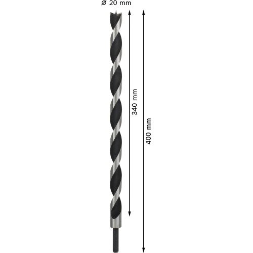 Broca para madera PRO Wood, 20 x 340 x 400 mm