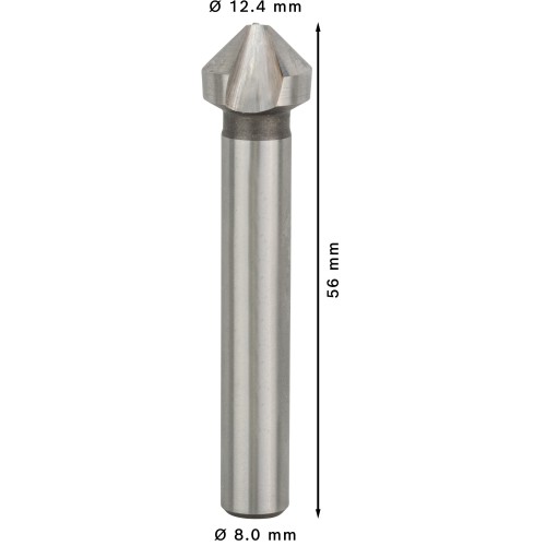 Broca avellanadora PRO Soft Metal HSS, 12,4 x 56 mm, M6