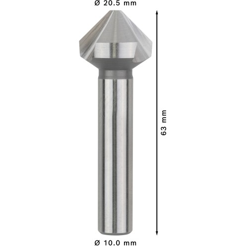 Broca avellanadora PRO Soft Metal HSS, 20,5 x 63 mm, M10