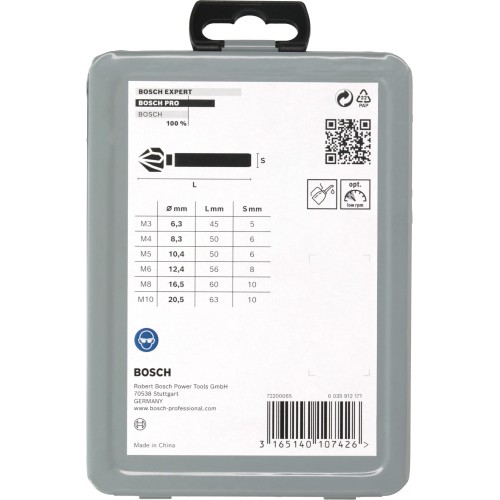 Set de brocas avellanadoras PRO Soft Metal HSS, 6 uds.