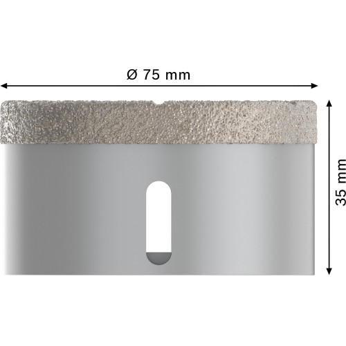 Corona en seco PRO Ceramic dry, 75 x 35 mm, X-Lock