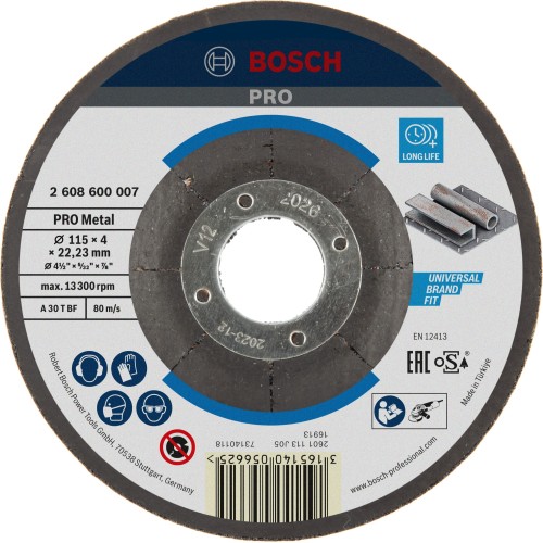 Disco de desbaste PRO Metal, 115 x 4 x 22,23 mm