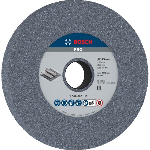 vaso de desbaste PRO Metal, 175 x 25 x 32 mm, G60