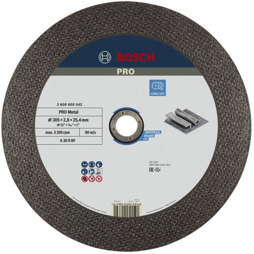 Disco de corte abrasivo PRO Metal, 300 x 2,8 x 25,4 mm