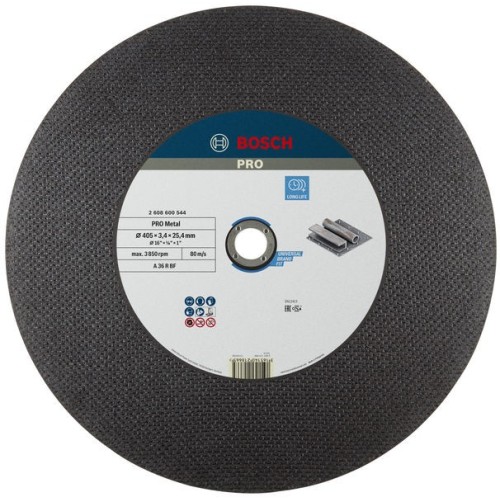 Disco de corte abrasivo PRO Metal, 400 x 3,2 x 25,4 mm