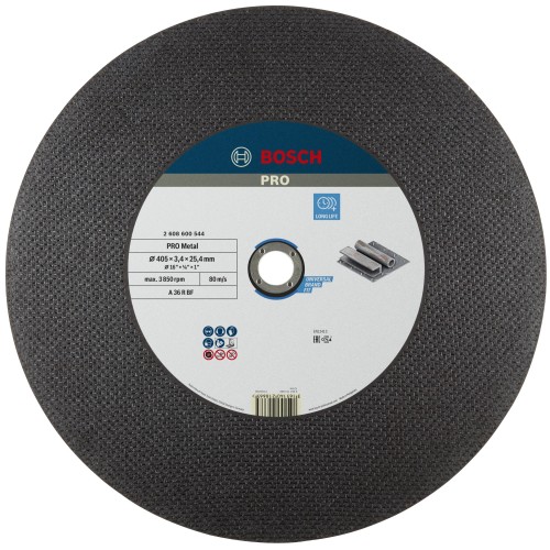 Disco de corte abrasivo PRO Metal, 400 x 3,2 x 25,4 mm