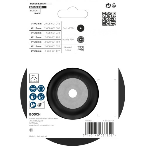 Plato de soporte blando PRO, 115 mm, M14