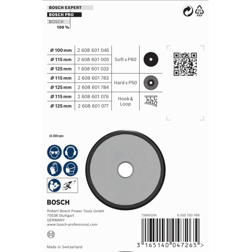 Plato de soporte blando PRO, 125 mm, M10