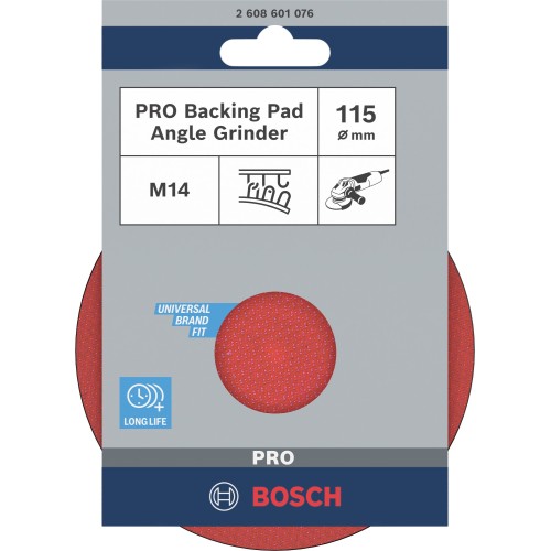 PRO Backing Pad, 115 mm, M14, con fijación de gancho y bucle