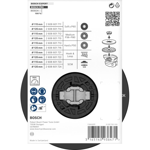 Plato de soporte blando PRO, 115 mm, X-Lock