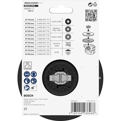 Plato de soporte medio PRO, 115 mm, X-Lock