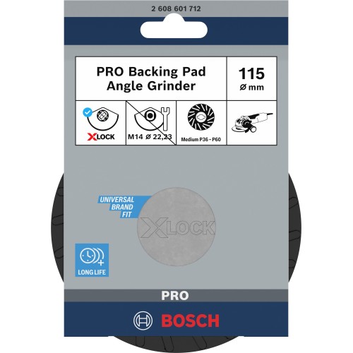 Plato de soporte medio PRO, 115 mm, X-Lock