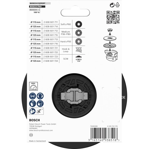 Plato de soporte medio PRO, 125 mm, X-Lock