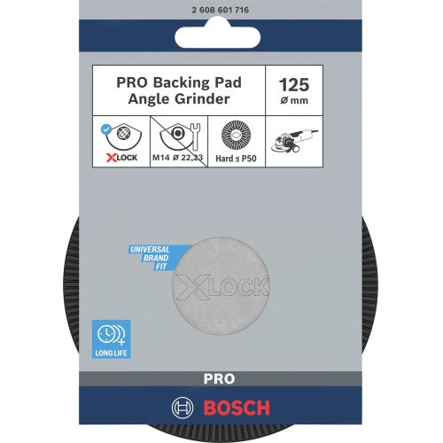 Plato de soporte duro PRO, 125 mm, X-Lock