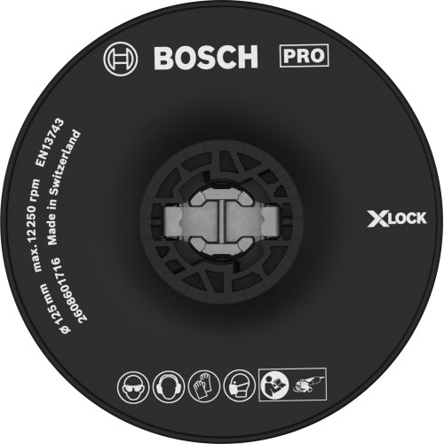 Plato de soporte duro PRO, 125 mm, X-Lock