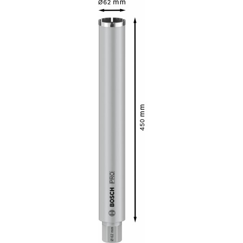PRO Core Cutter wet, 62 x 450 mm, 1 1/4" UNC