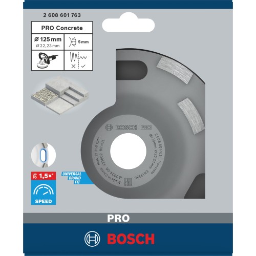 Vaso de desbaste PRO Concrete, 50 x 125 mm, 22,23 mm