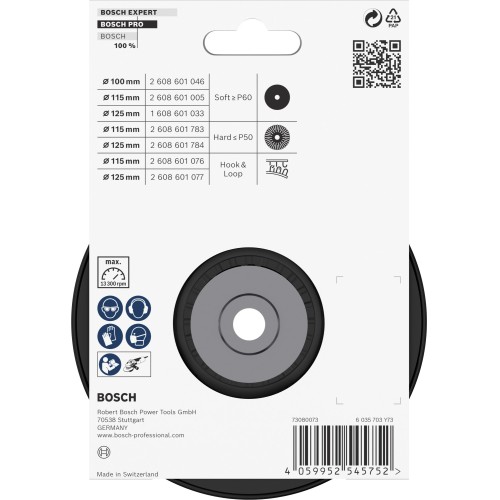 Plato de soporte duro PRO, 115 mm, M14